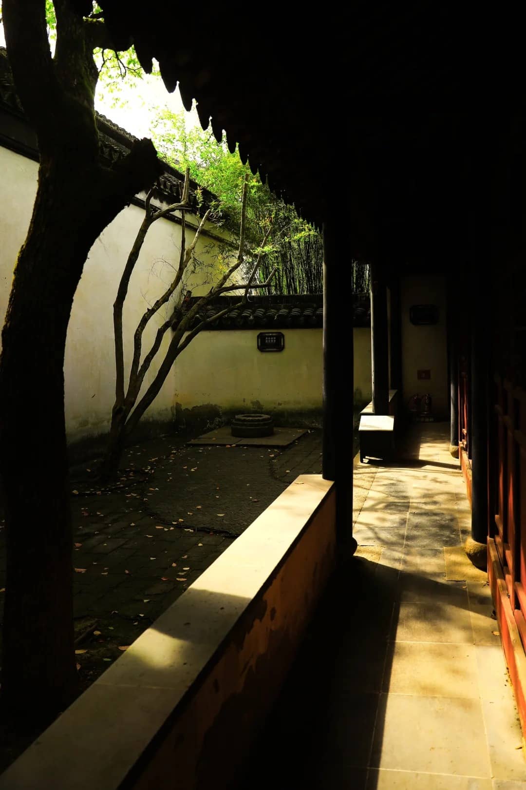 Suzhou garden light route photo