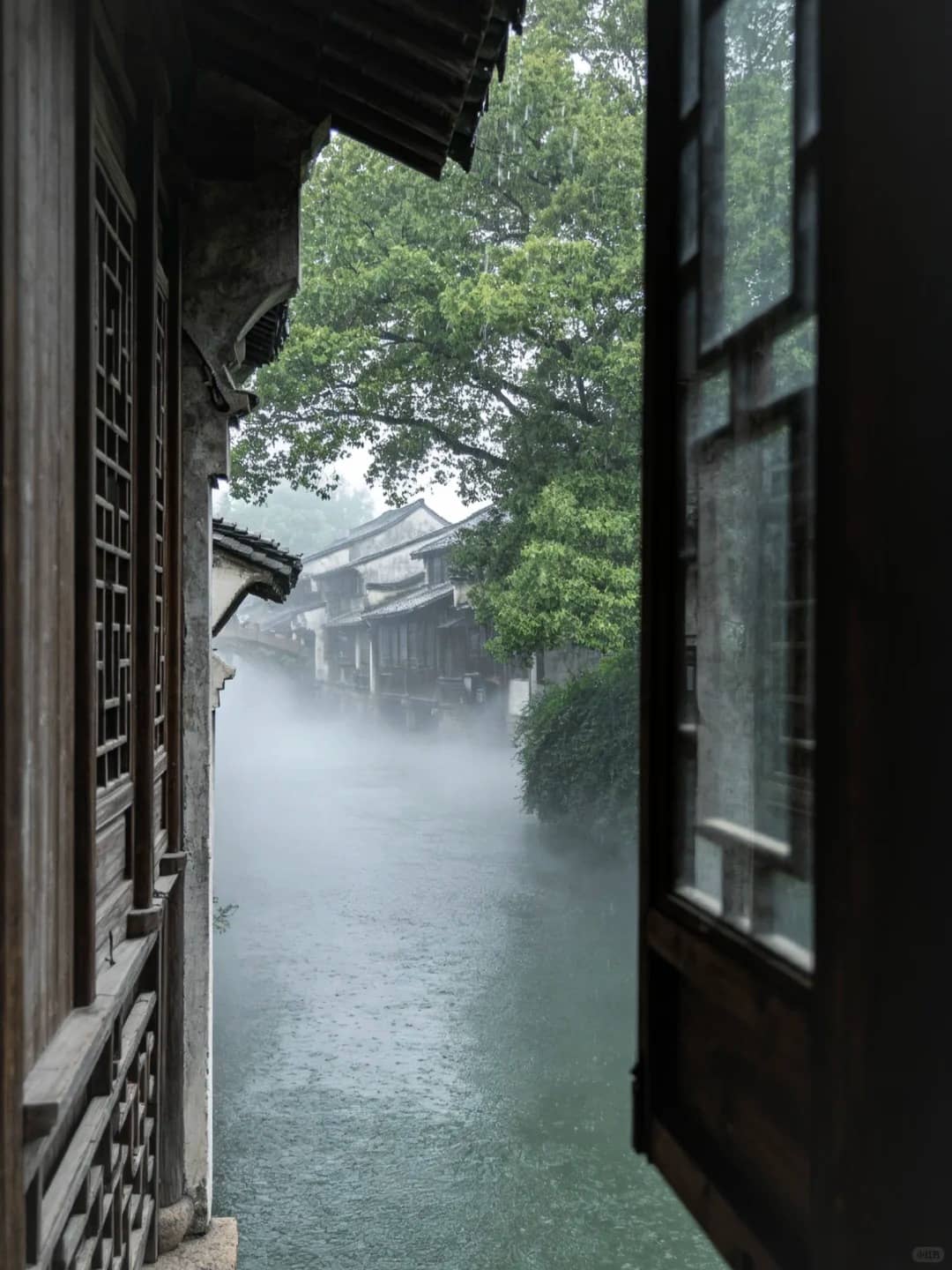 Wuzhen rain lane detail route photo