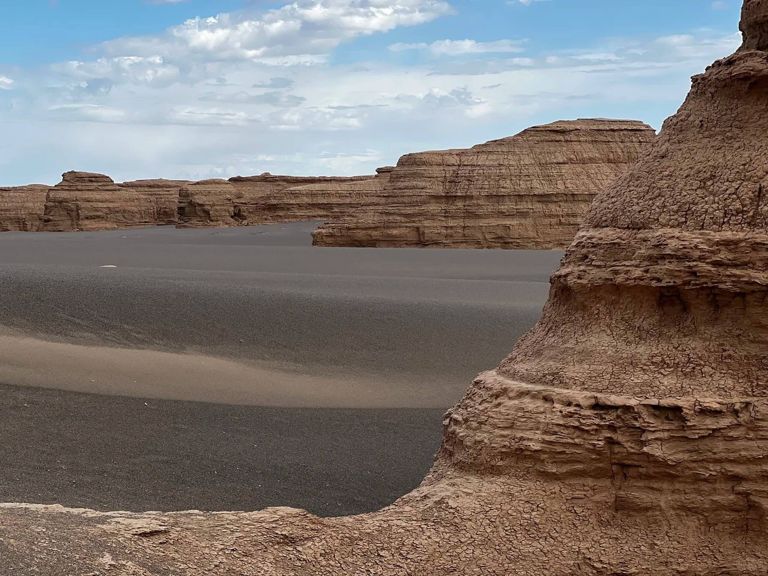 Dunhuang yardang landform route photo