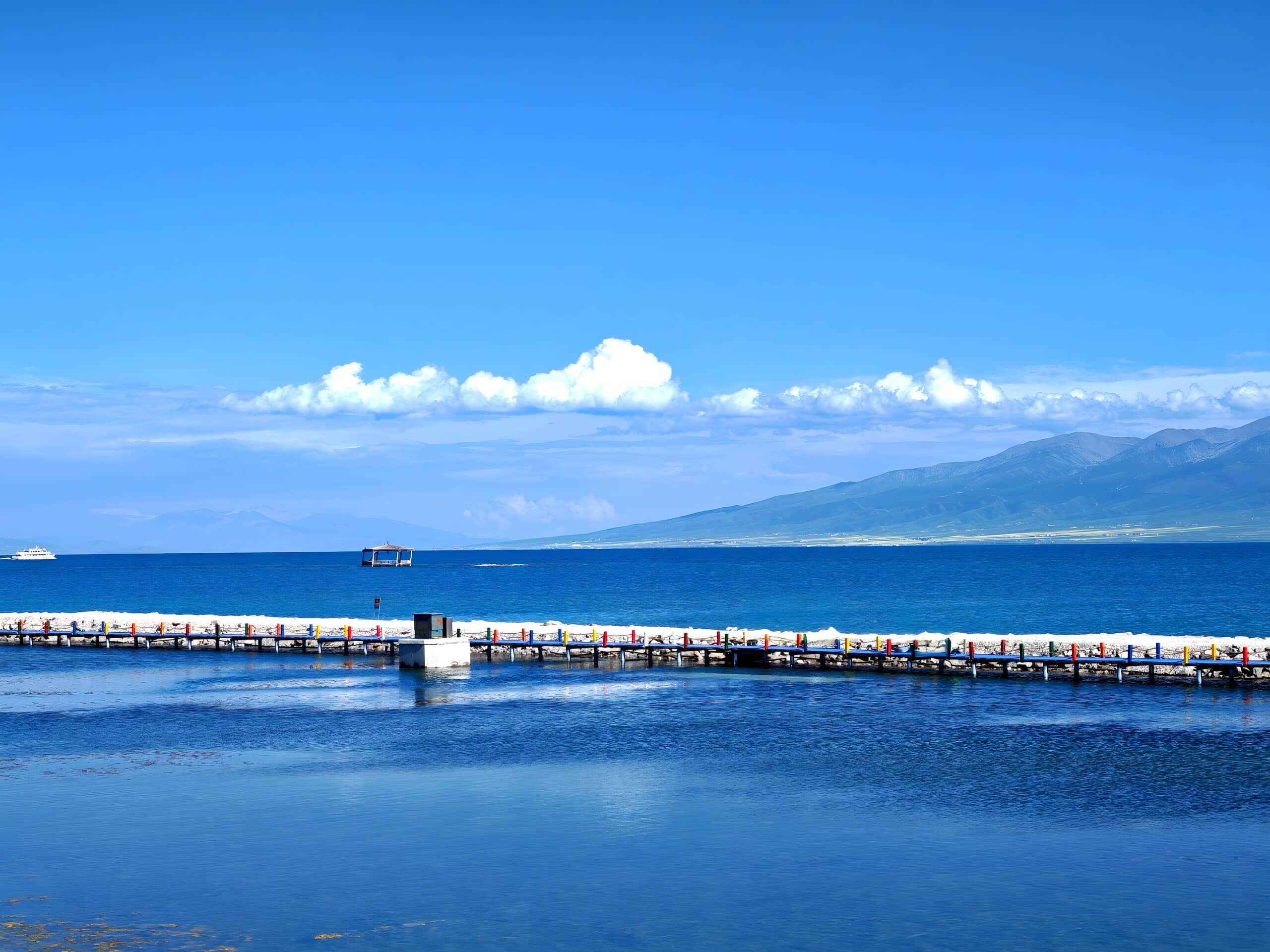 Qinghai Lake open-water view route photo