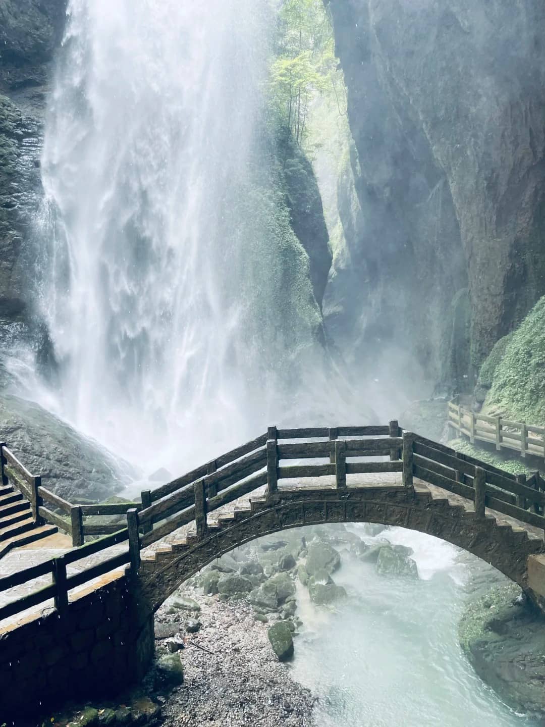 Longshuixia waterfall section route photo