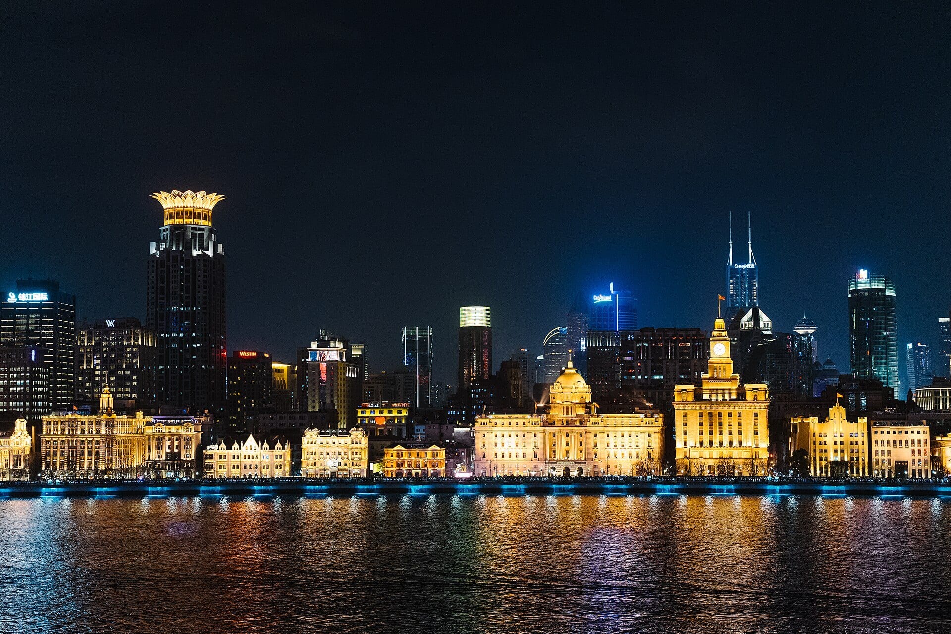 Shanghai skyline at night for first-time China arrival planning