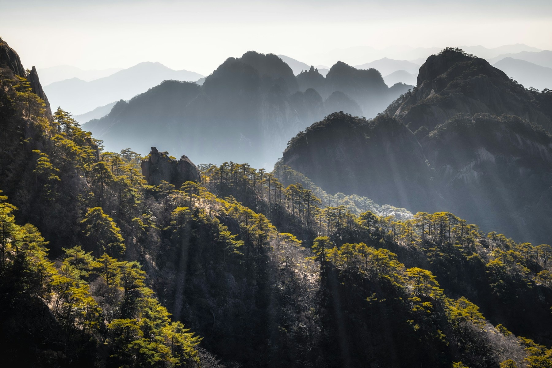 Huangshan Yellow Mountain for an eastern China route example