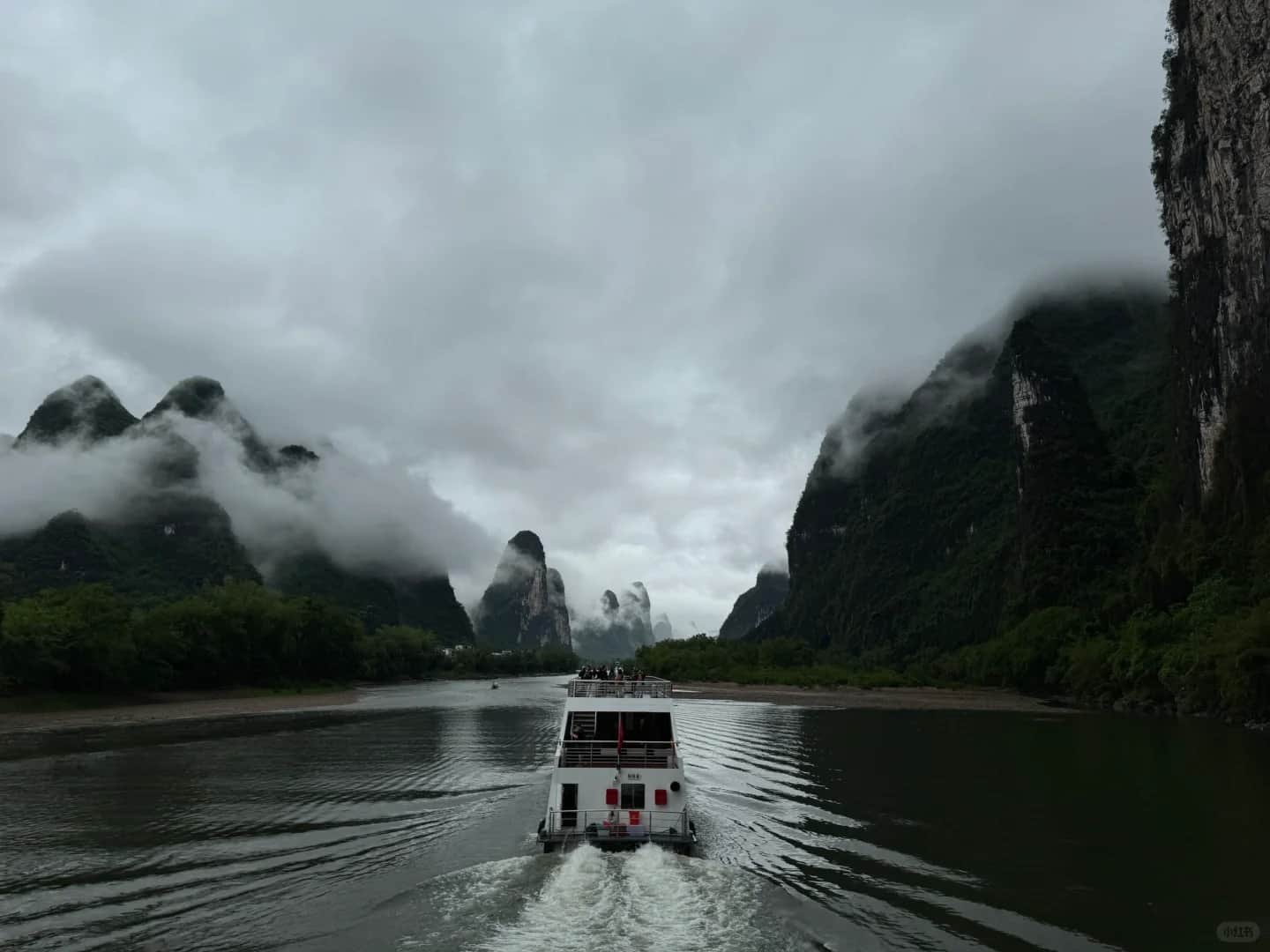 Li River cruise day route photo