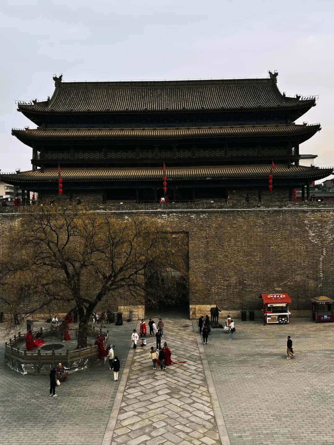 Xi'an night food layer route photo