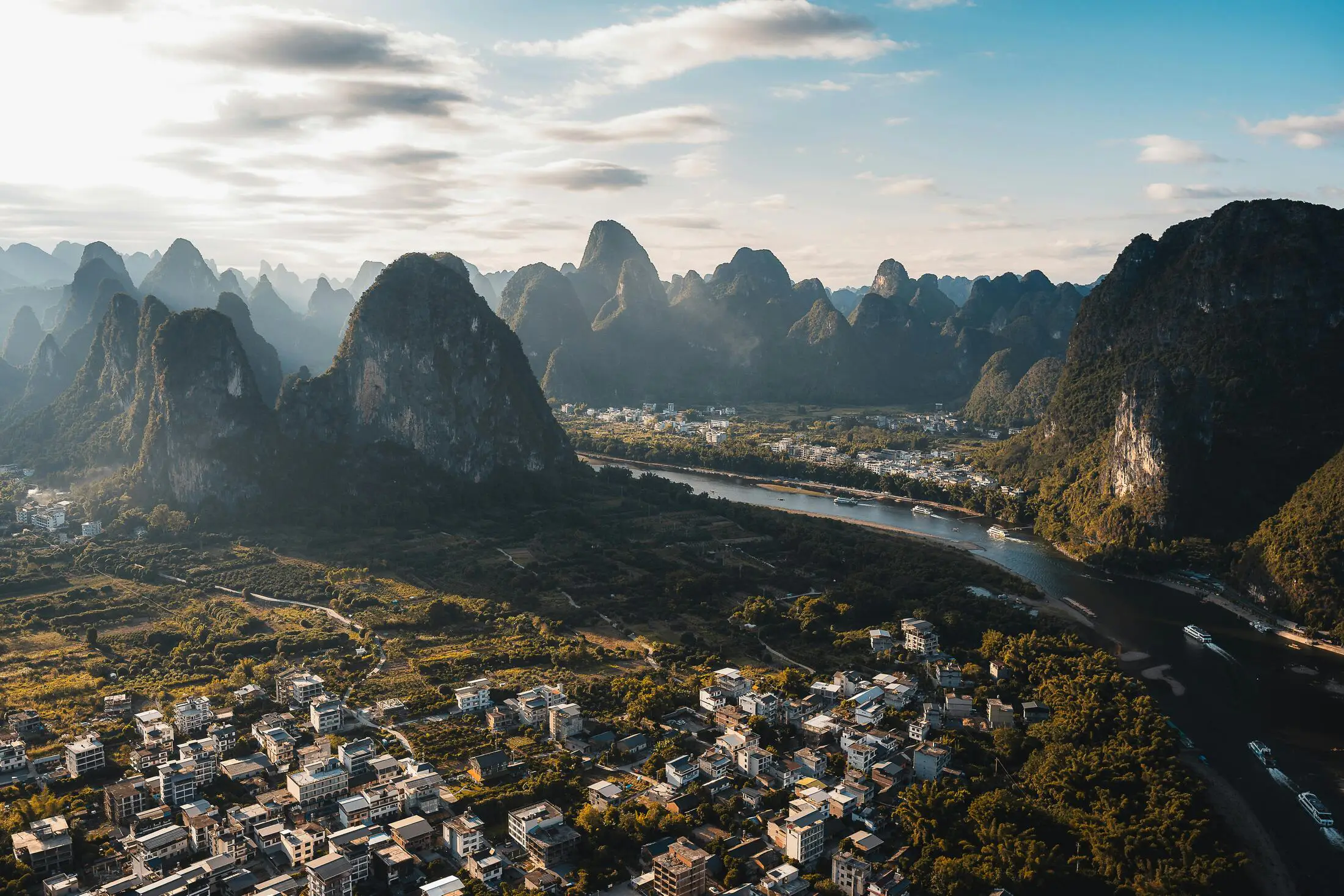 Guilin karst river