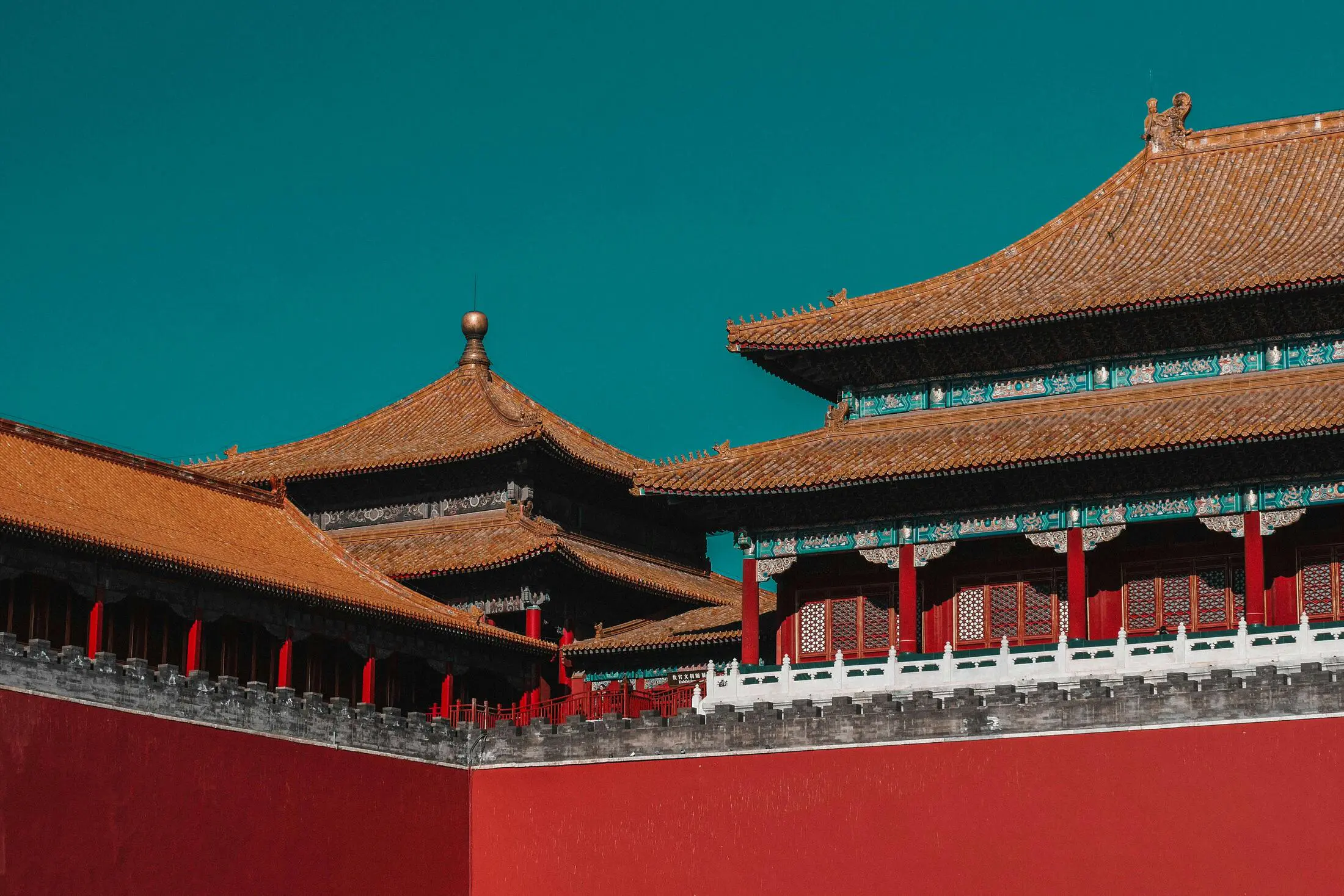 Beijing imperial rooftops and classic route mood