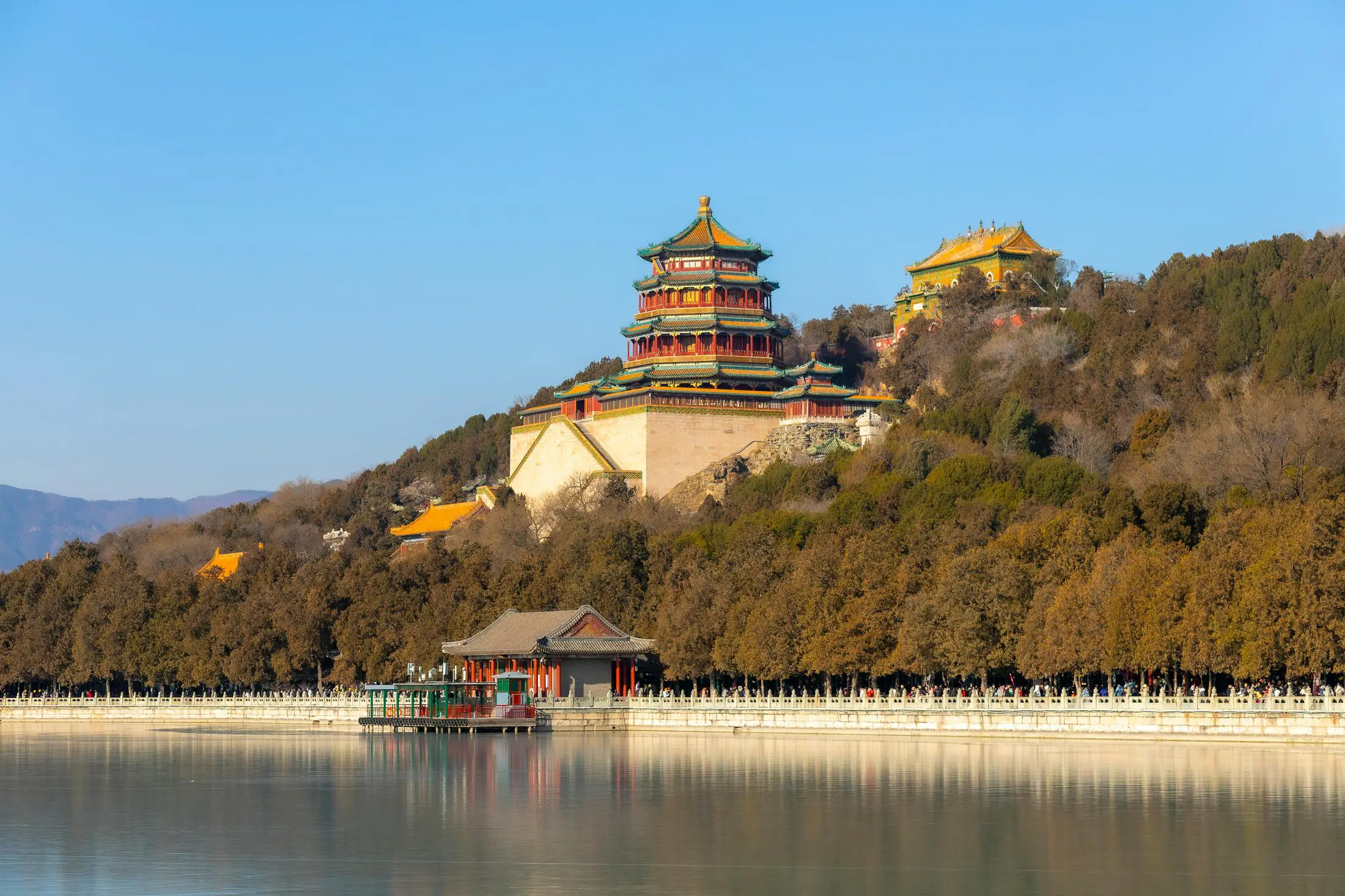 Summer Palace lake and imperial garden in Beijing