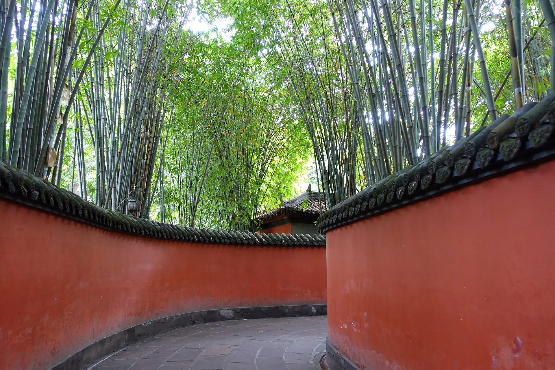 Wuhou Shrine corridor in Chengdu