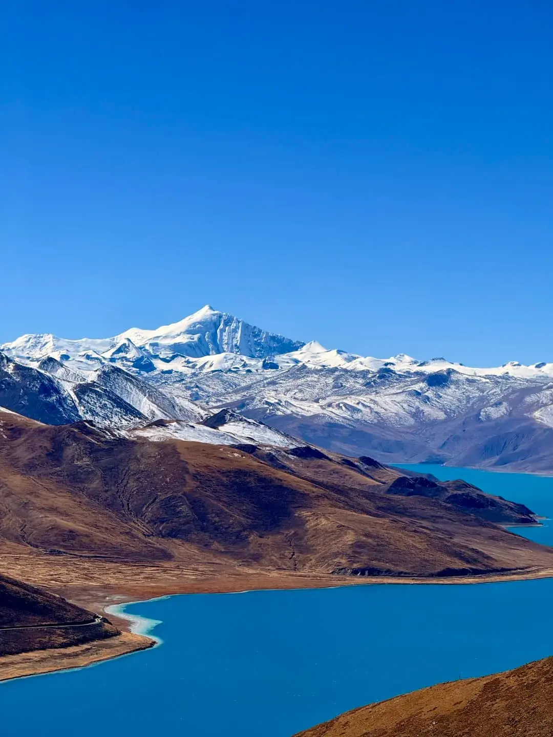 Yamdrok Lake road proof for a Lhasa, Yamdrok, and Shigatse Tibet route