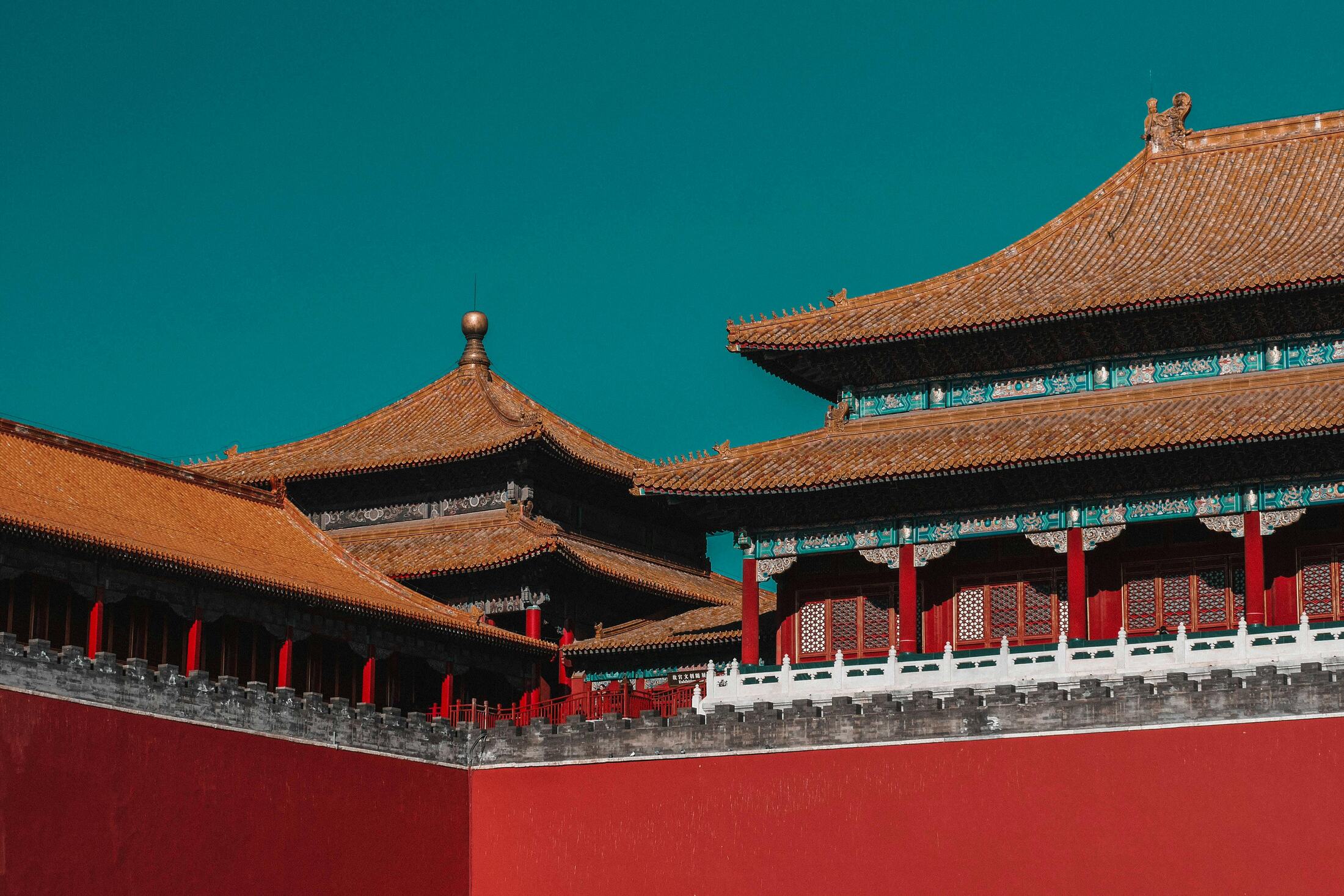 Beijing imperial rooftops and classic route mood