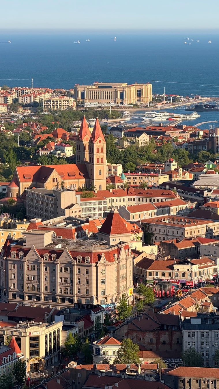 Qingdao coast and old-city view route photo