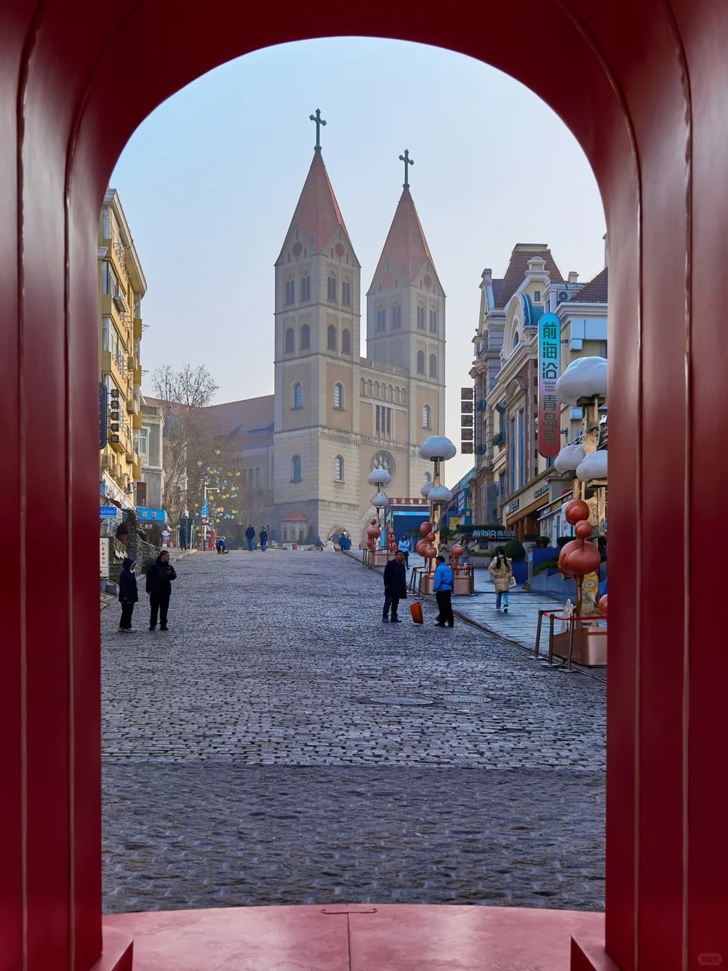 Qingdao old-town layer route photo