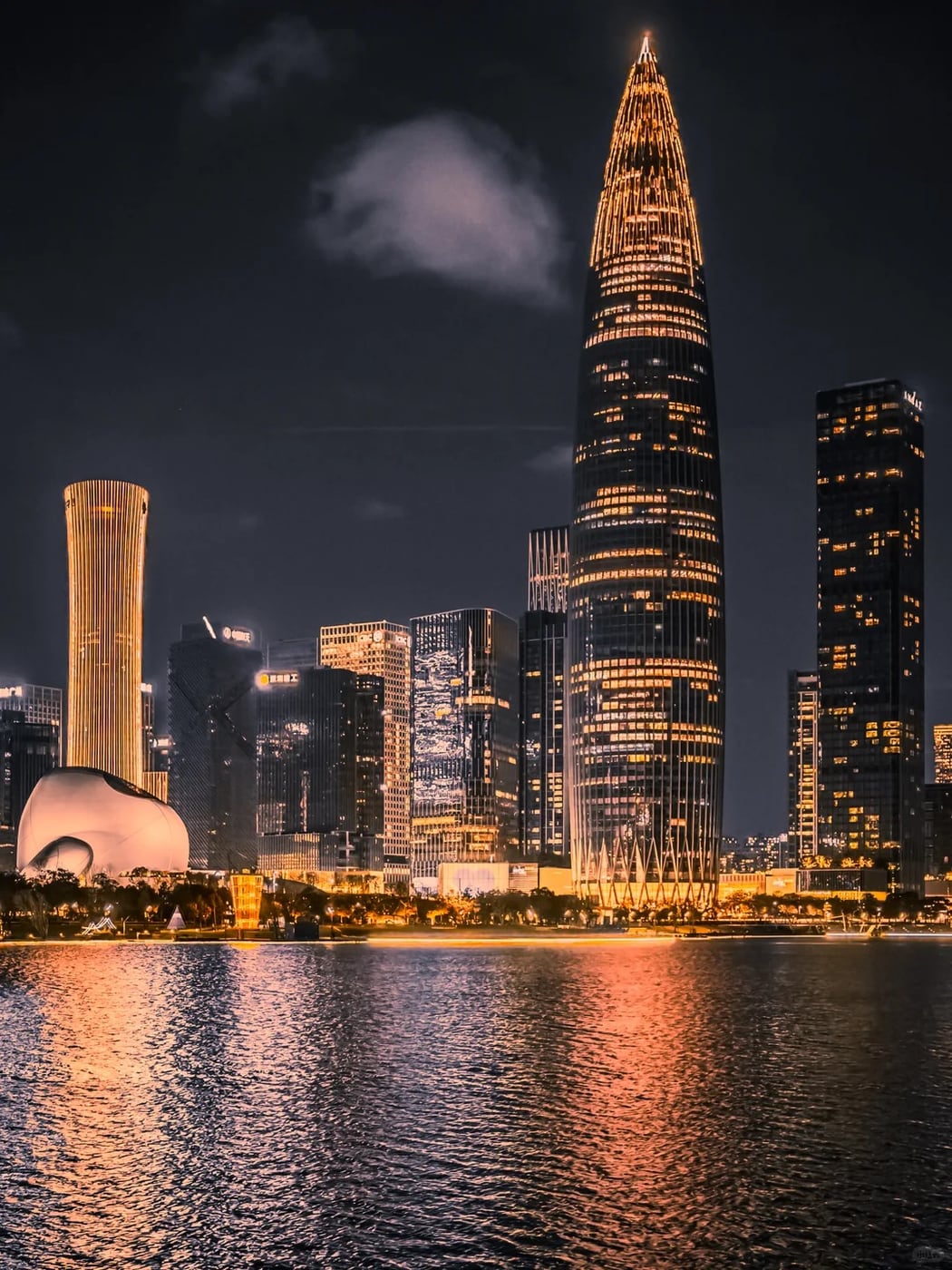 Shenzhen skyline and bay contrast route photo